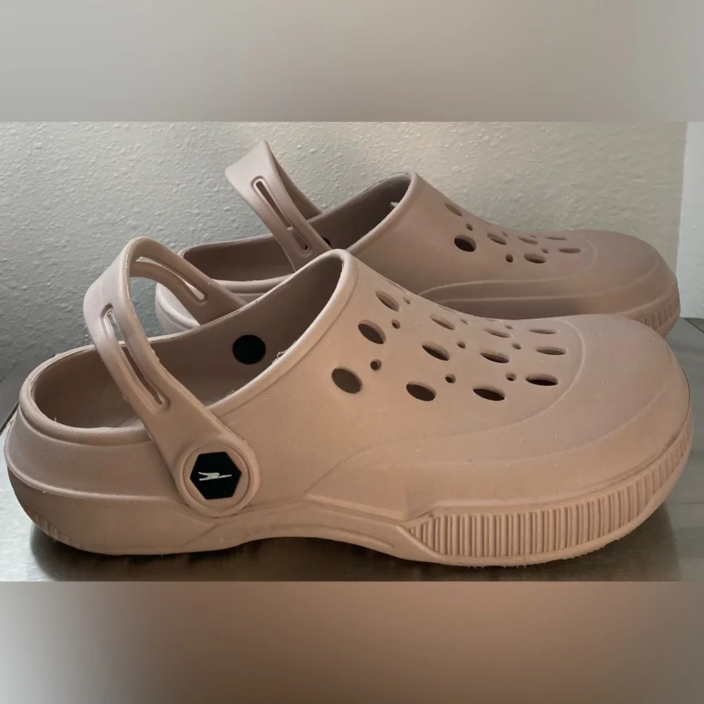Womens.. Beige Slip-On Clogs